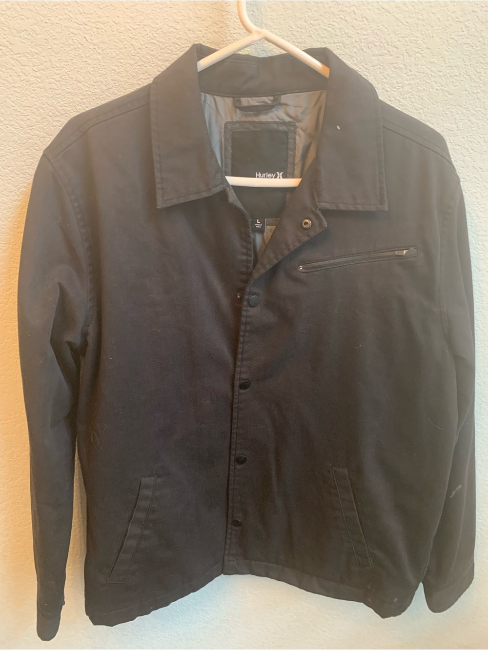 Hurley Black Men's Bomber-Style Jacket